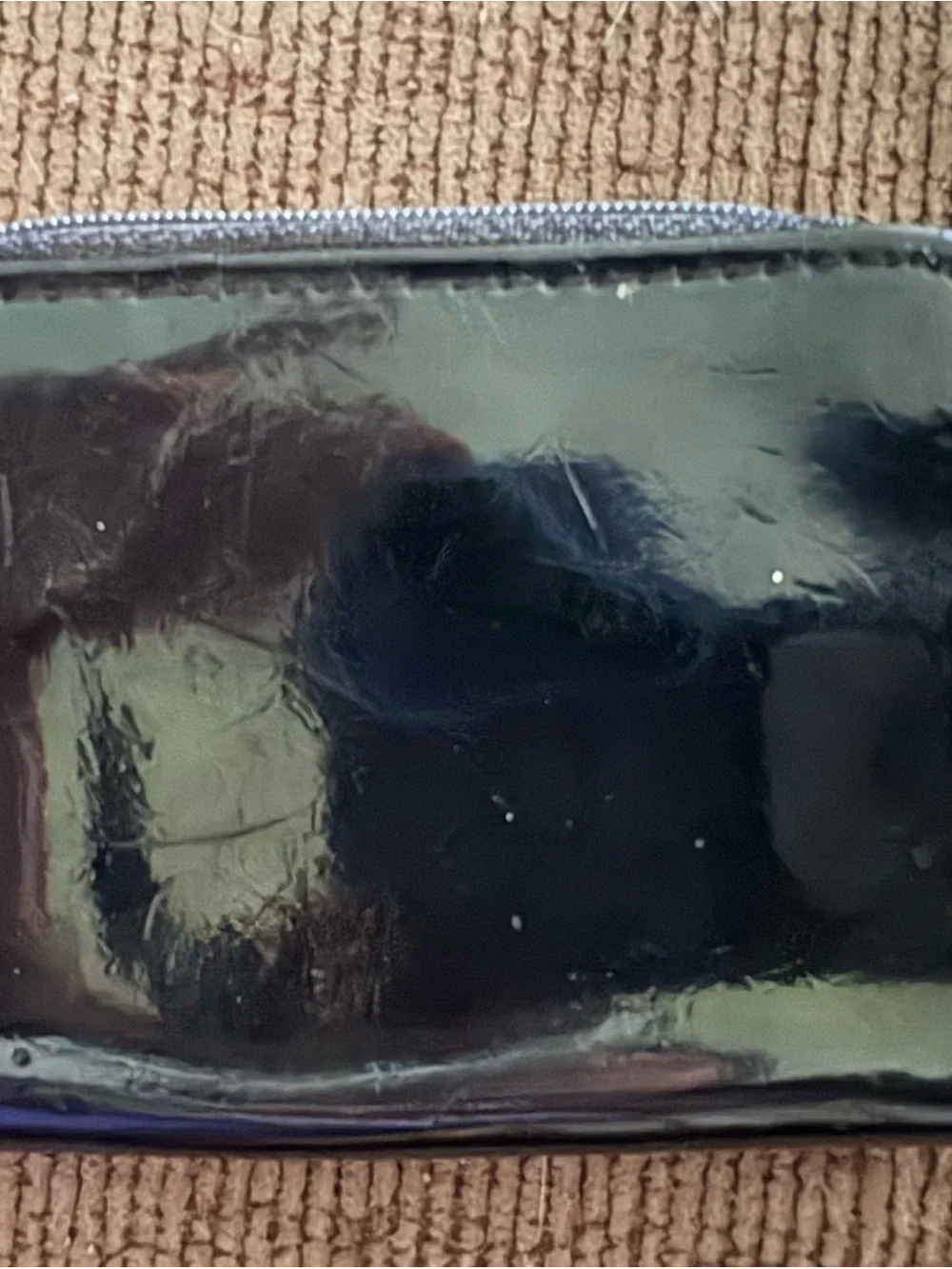 Dior Black Patent Toiletry Pouch